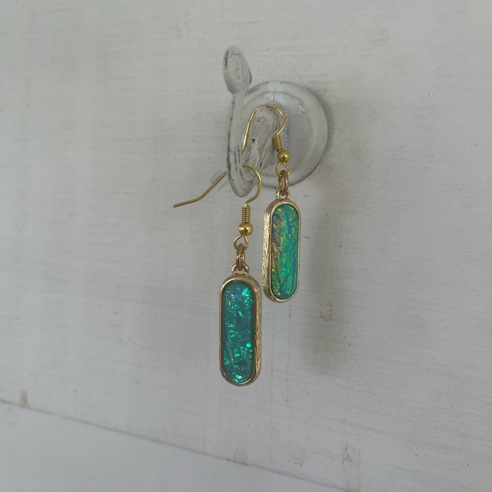 Unique turquoise and gold Earrings by MCM designs